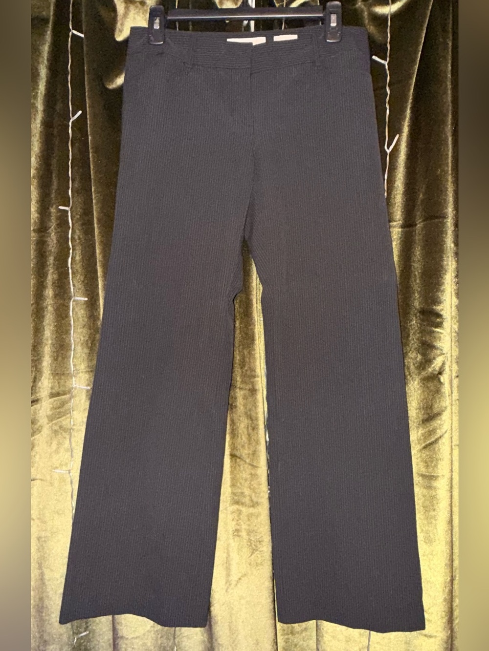 Michael Kors Black Straight Leg Pinstripe